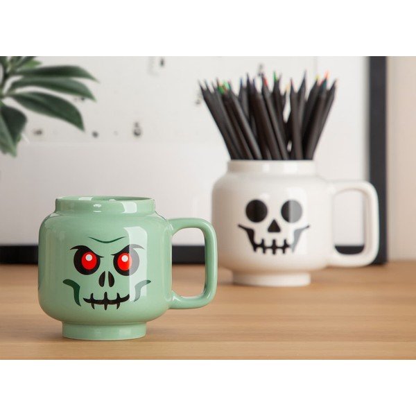 Cană pentru copii verde pentru latte din ceramică 255 ml Skeleton – LEGO®-image-1