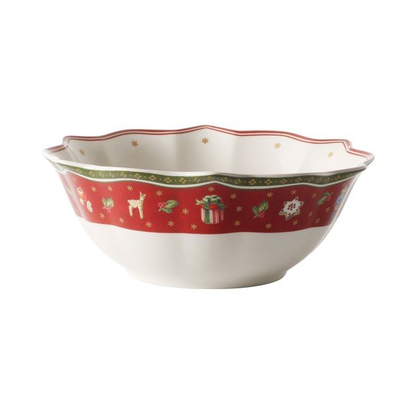 Bol din porțelan cu model de Crăciun Toy's Delight Villeroy&Boch, ø 19 cm, alb - roșu-image-3
