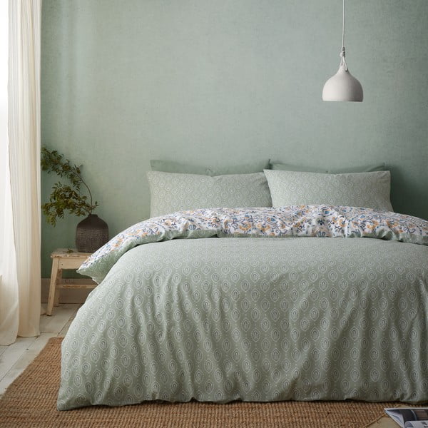 Lenjerie de pat pentru pat dublu 200x200 cm Safiya Mandala – Pineapple Elephant-image-1