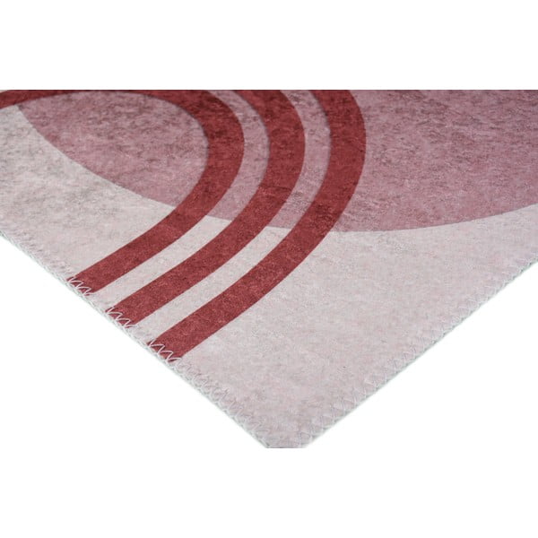 Covor roșu/alb lavabil 120x180 cm – Vitaus-image-2