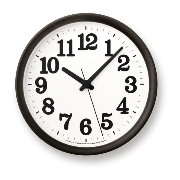 Ceas de perete Lemnos Clock Issue, ⌀ 22 cm, ramă neagră 