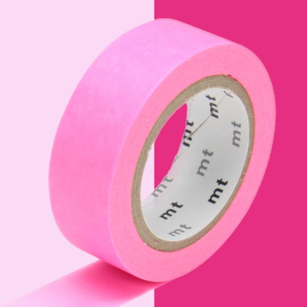 Bandă washi MT Masking Tape Uni, roz 