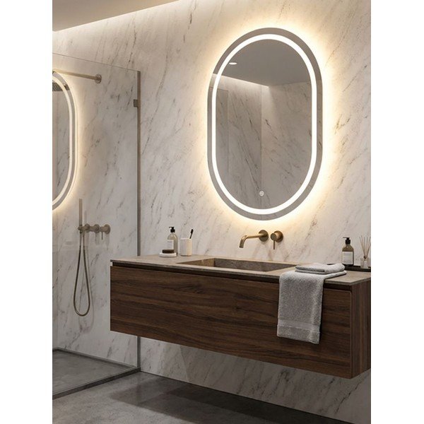 Oglindă de perete cu led 60x80 cm Simple – Mauro Ferretti-image-1