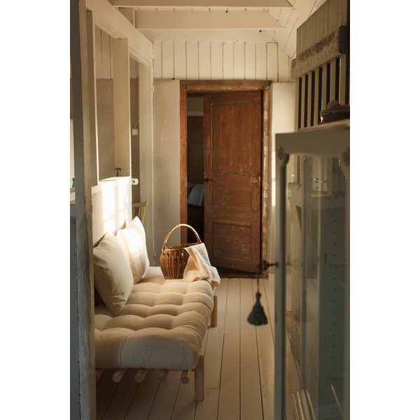 Canapea bej cu tapițerie din in 200 cm Pace - Karup Design-image-1