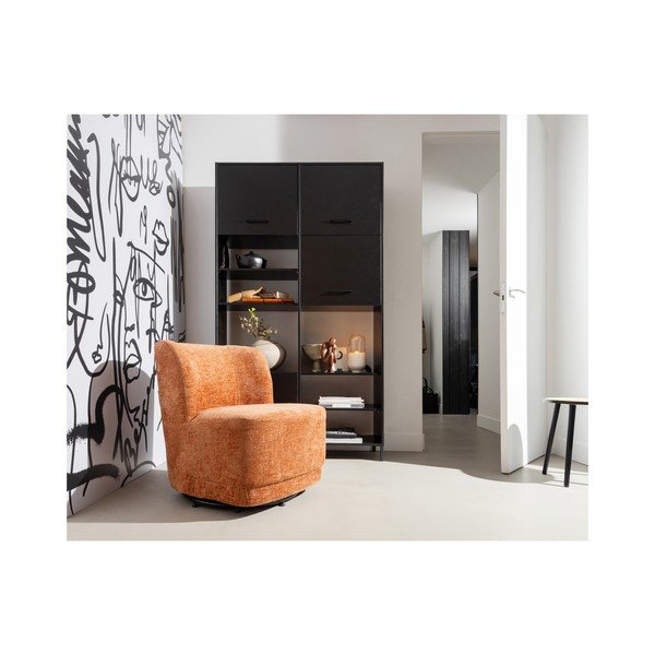 Fotoliu portocaliu cu tapițerie din catifea Atty – WOOOD-image-1