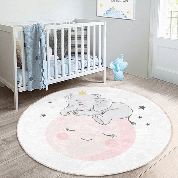 Covor pentru copii alb ø 120 cm Comfort – Mila Home-image-1