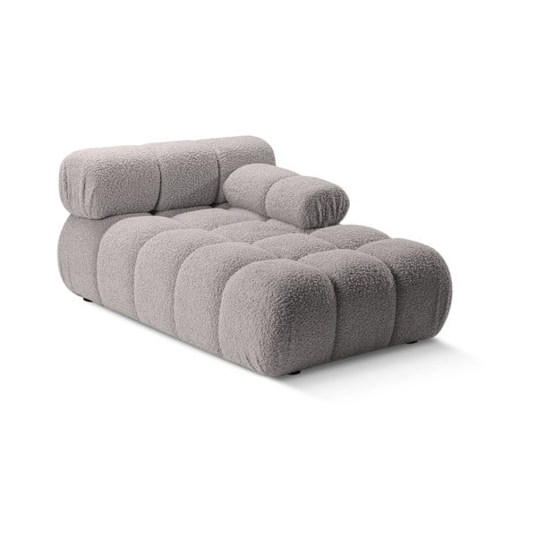 Modul pentru canapea modulară gri deschis cu tapițerie din țesătură bouclé (cu colț pe partea dreaptă) Bellis – Micadoni Home-image-3