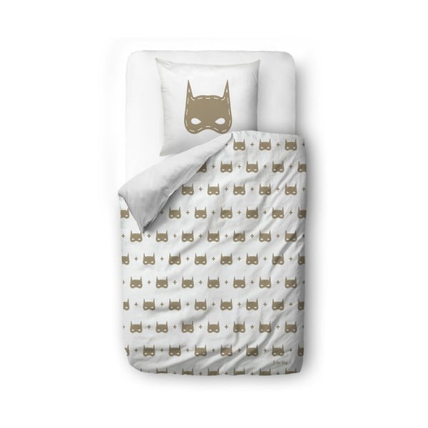 Lenjerie de pat pentru copii din bumbac satinat pentru pat de o persoană 135x200 cm Batboy – Butter Kings