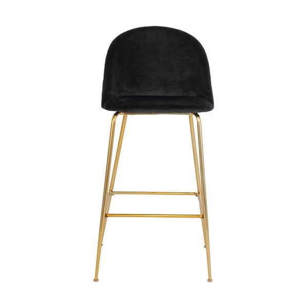 Scaune de bar negre 2 buc. din catifea 108 cm Lausanne – House Nordic-image-1