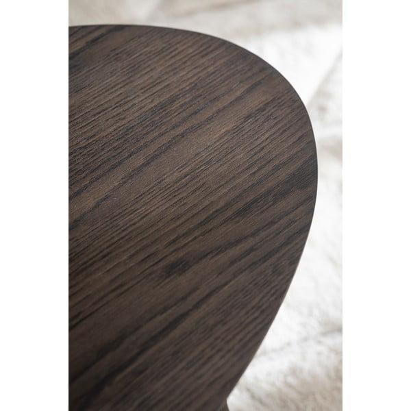 Măsuță de cafea maro închis cu aspect de lemn de stejar 65x130 cm Yumi – Rowico-image-3