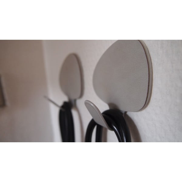 Cârlige gri-deschis 2 buc. din oțel Curve M Nupo – LIND DNA-image-1