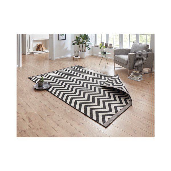 Covor cu 2 fețe Bougari Twin Supreme Mismo, 290 x 200 cm, negru-crem-image-3