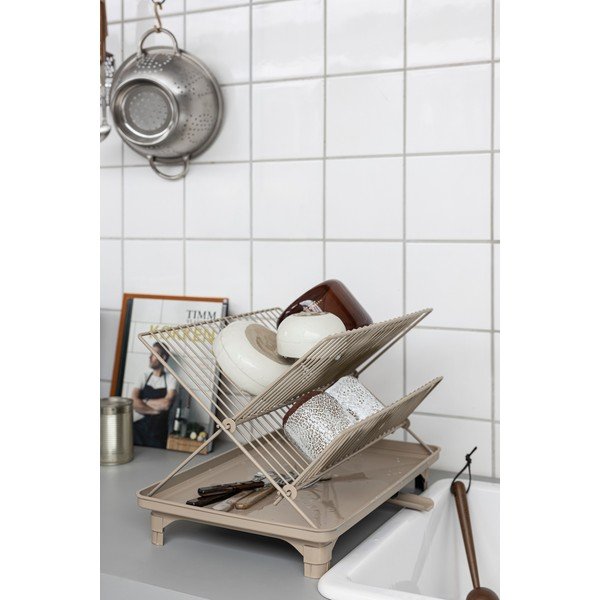 Scurgător de vase bej cu două nivele 42x29 cm Dry-It – Mette Ditmer Denmark-image-1