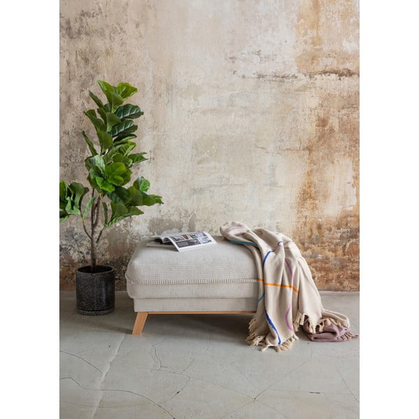 Taburet verde deschis cu tapițerie din catifea reiată Tori – Bonami Selection-image-1