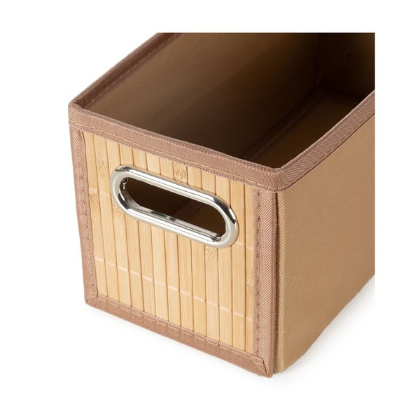 Cutie de depozitare în culoare naturală din bambus 15x31x15 cm – Compactor-image-1