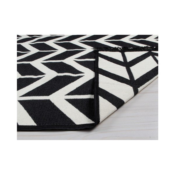 Covor reversibil Kirke, 140 x 215 cm, alb-negru-image-2