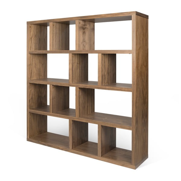 Bibliotecă în culoare naturală cu aspect de lemn de nuc 150x159 cm Berlin – TemaHome-image-3