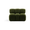 Modul pentru canapea modulară verde cu tapițerie din țesătură bouclé (de mijloc) Bellis – Micadoni Home