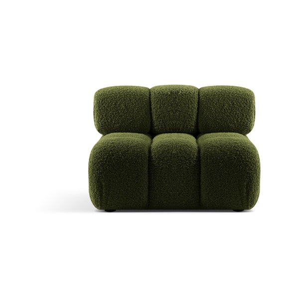 Modul pentru canapea modulară verde cu tapițerie din țesătură bouclé (de mijloc) Bellis – Micadoni Home