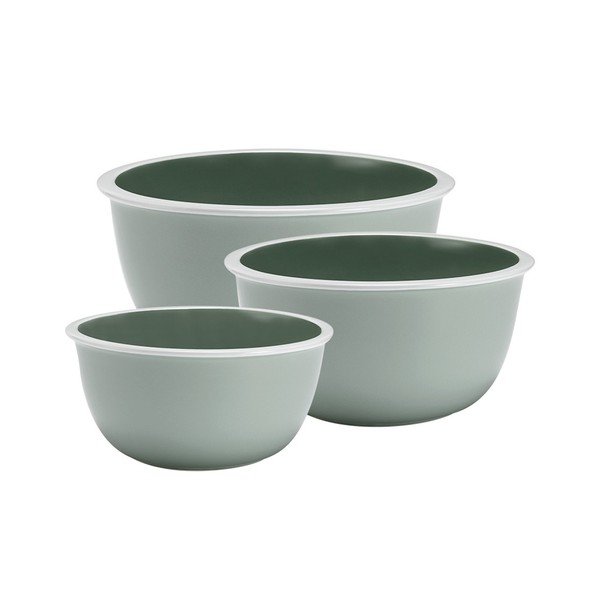 Set 3 vase ceramică Ladelle Logan, verde închis