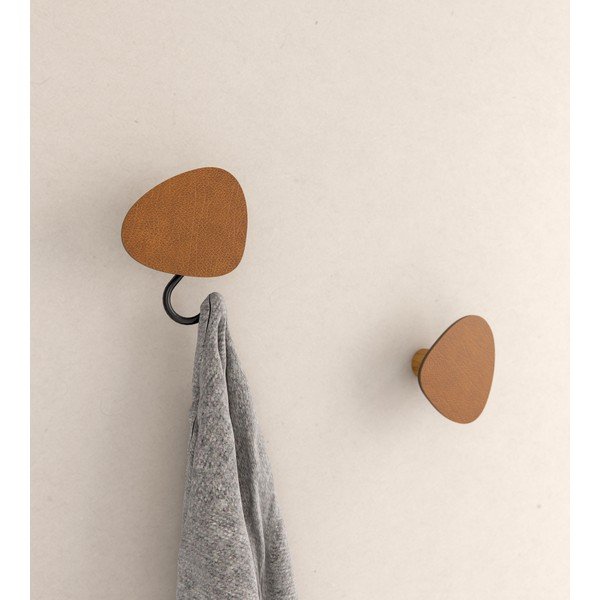 Cârlig maro coniac de montat pe perete din oțel Dot L Bull – LIND DNA-image-1