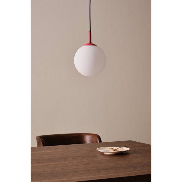 Lustră roșie/albă din sticlă ø 13 cm Ekman – Jotex-image-2