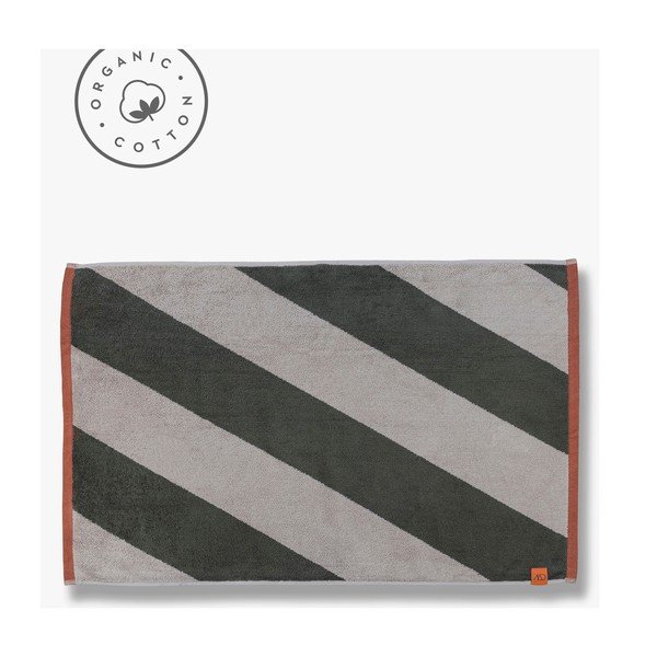 Covoraș de baie kaki din bumbac organic 50x80 cm Diagonal – Mette Ditmer Denmark-image-2