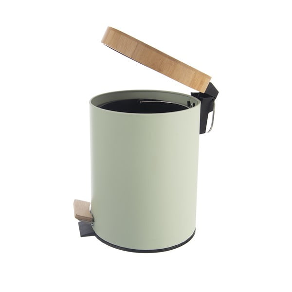 Coș de gunoi verde deschis cu pedală din metal 5 l Greenish – Orion-image-2
