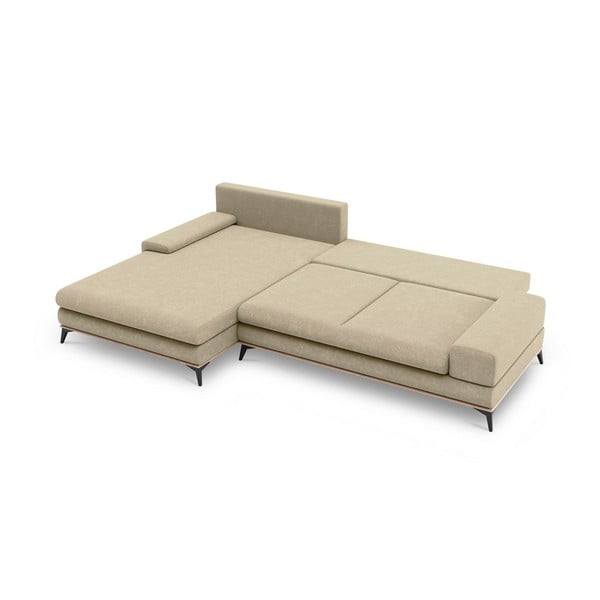 Colțar extensibil cu șezlong pe partea stângă Windsor & Co Sofas Planet, bej-image-4