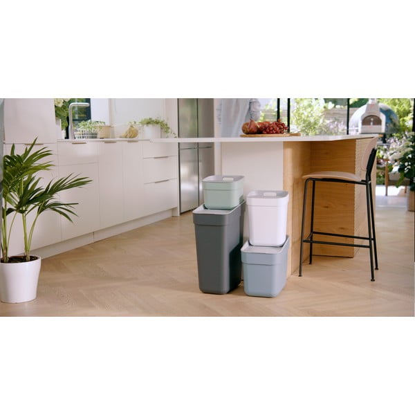 Coș de gunoi alb de reciclat din plastic reciclat 20 l Ready To Collect – Curver-image-1