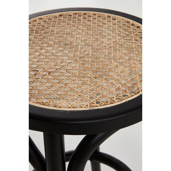 Set de scaune de bar negru 2 buc. din ratan (înălțime șezut 65,5 cm) Koster – Jotex-image-3