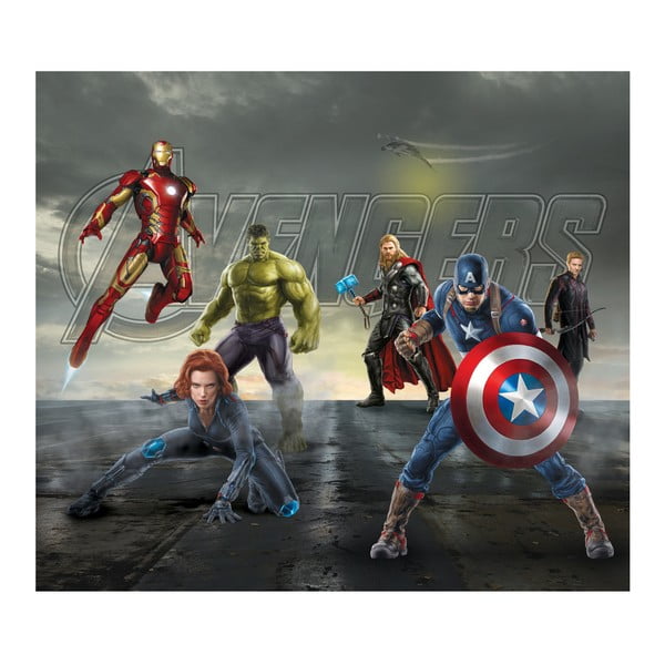 Draperie cu imagine în imprimeu AG Design Avengers II, 160 x 180 cm