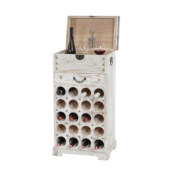  Suport pentru 20 sticle de vin Mendler Shabby Torre, alb