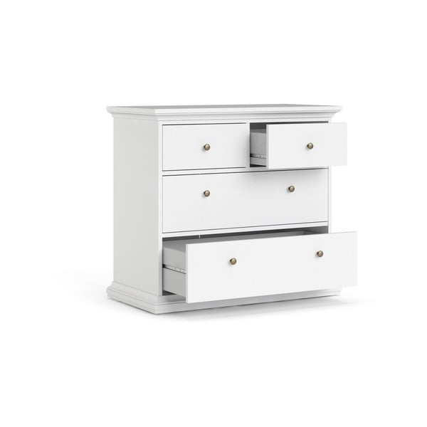 Comodă albă joasă 96x87 cm Paris – Tvilum-image-4