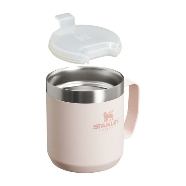 Cană termos roz-deschis din oțel inoxidabil 350 ml Stay-Hot Camp Mug Rose Quartz – Stanley-image-2