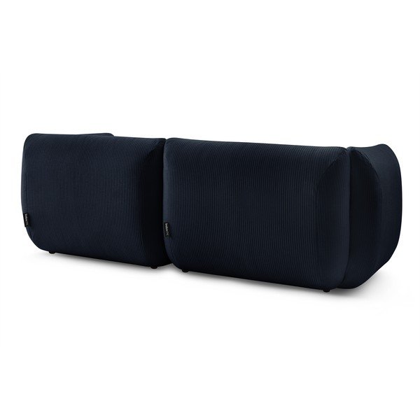 Canapea albastru-închis cu tapițerie din catifea reiată  260 cm Lecomte – Bobochic Paris-image-4
