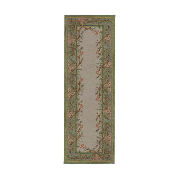 Covor tip traversă țesut manual din lână 80x300 cm Verona Floral  – Flair Rugs