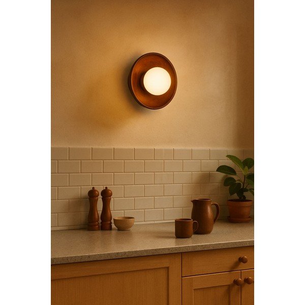 Aplică de perete maro ø 24 cm Elsa – Opviq lights-image-1