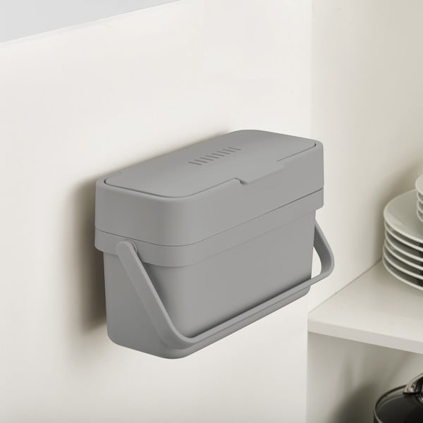 Recipient pentru deșeuri compostabile gri 4 l Duo – Joseph Joseph-image-3