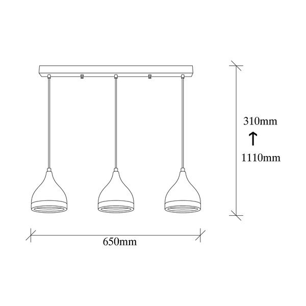 Lustră neagră/arămie cu abajur din metal Yildo – Opviq lights-image-4