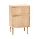 Noptieră în culoare naturală din lemn de stejar Herringbone – Hübsch
