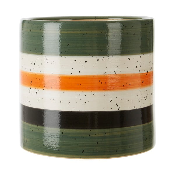 Ghiveci din gresie ceramică Premier Housewares Sorrell, ø 20 cm, verde - alb
