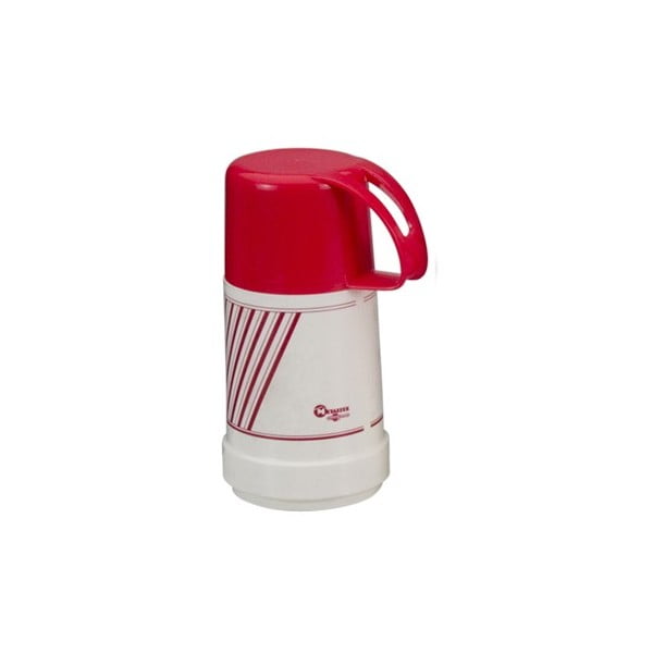 Sticlă termos Metaltex Vacuum, 250 ml, alb-roșu