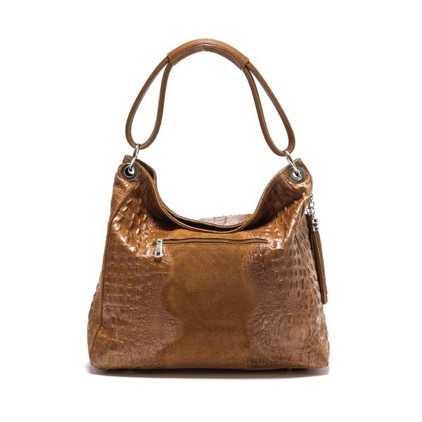 Geantă din piele  Isabella Rhea Coco, maro cognac-image-1