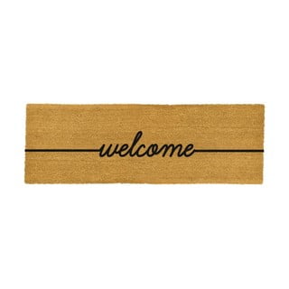 Covoraș intrare din fibre de cocos lung Artsy Doormats Welcome, 120 x 40 cm