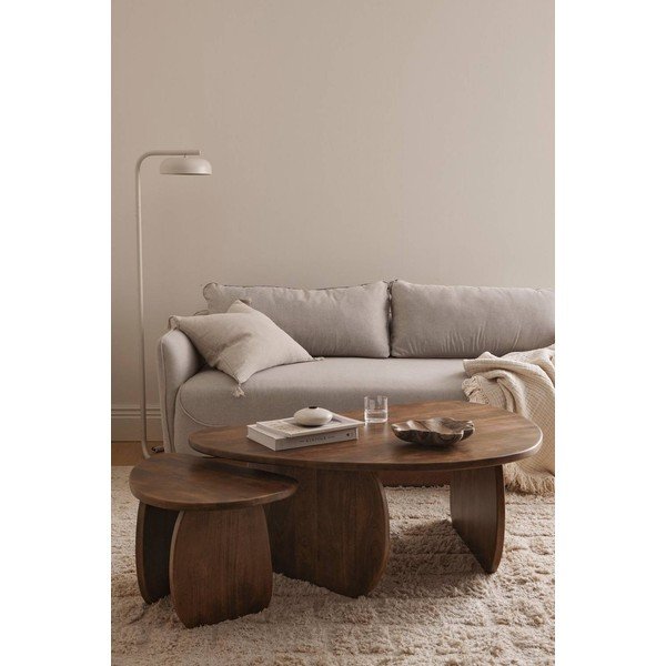 Măsuță de cafea maro închis din lemn de mango Mushroom – Ellos Home-image-1