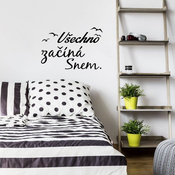 Autocolant perete cu mesaje Ambiance Všechno začíná snem-image-1