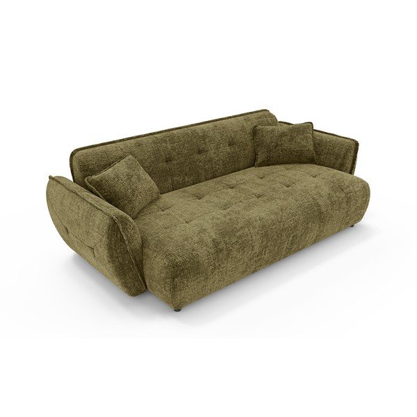 Canapea verde cu tapițerie din chenille 250 cm Nelia Big – Ropez-image-2
