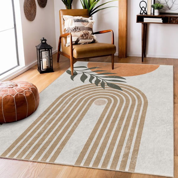 Covor crem lavabil 80x150 cm Dot Arch – Mila Home-image-4