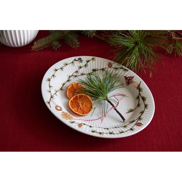 Tavă din porțelan 22,5x28,5 cm  cu model de Crăciun Hammershøi Christmas – Kähler Design-image-2